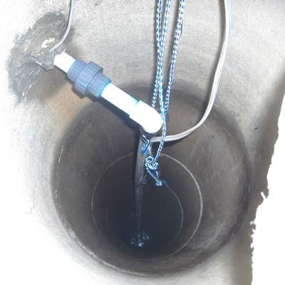 Discharge pipe hole that is not properly sealed